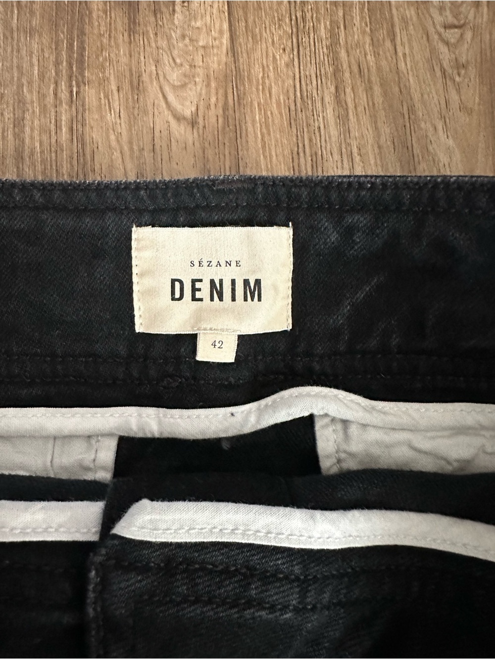 Sézane Savine Black denim skirt - Picture 5 of 8